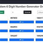 6 digit lottery number generator